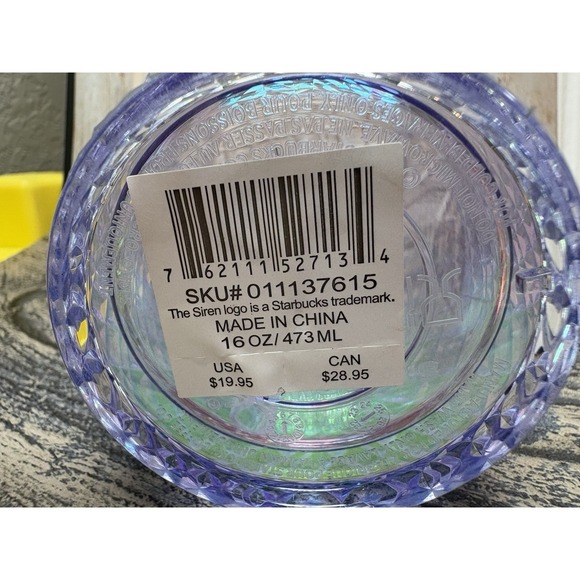Starbucks Holiday 2022 Iridescent Unicorn Jewel Tumbler Cup Grande 16oz NEW - Picture 6 of 6